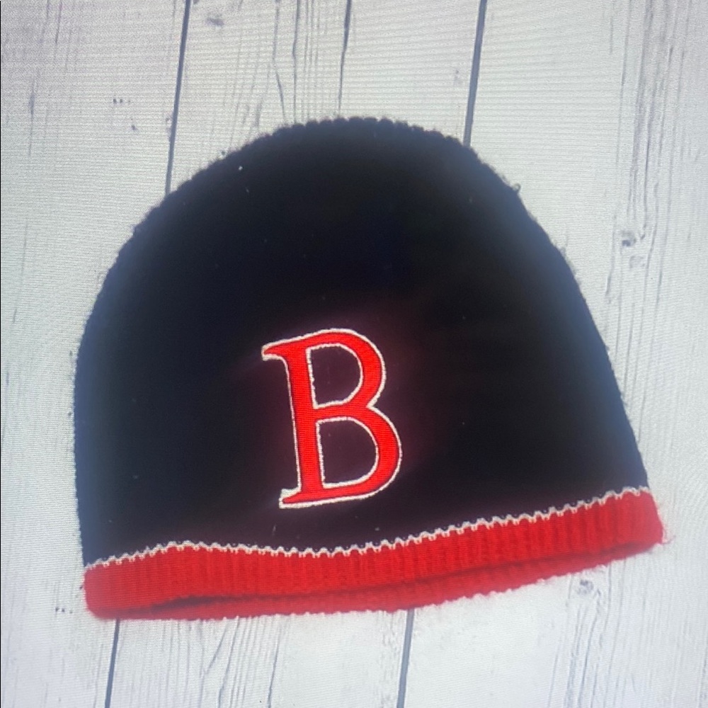 Black and Red Beanie with Letter B